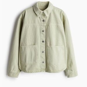 Divided Light Sage Green Twill Overshirt